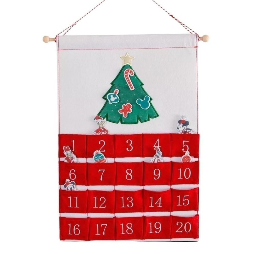 Disney Christmas Advent Calendar NEW Cloth Mickey Minnie Donald Countdown